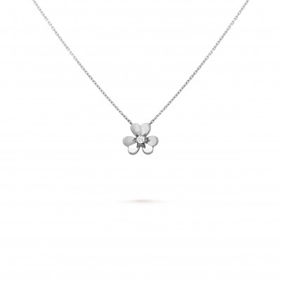 VAN CLEEF ARPELS FRIVOLE PENDANT, MINI MODEL - WHITE GOLD, DIAMOND  VCARP0J400